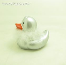 Bath duck with feather