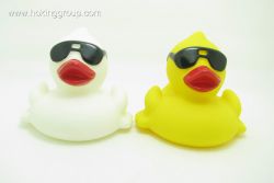 rubber duck with glasses